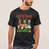 Christmas Squad Leopard Three Santa Reindeer Elf S T-shirt (Voorkant)
