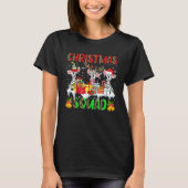 Christmas Squad Leopard Three Santa Reindeer Elf Z T-shirt (Voorkant)