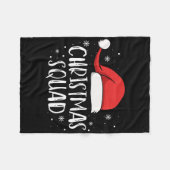 Christmas Squad Light Red Santa Hat Family Matchin Fleece Deken (Voorkant (Horizontaal))