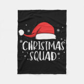 Christmas Squad Light Red Santa Hat Family Matchin Fleece Deken (Voorkant)
