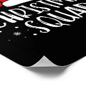 Christmas Squad Light Red Santa Hat Family Matchin Poster (Hoek)