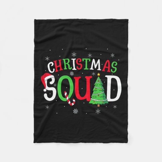 Christmas Squad Matching Family Group Santa Elf Sq Fleece Deken (Voorkant)