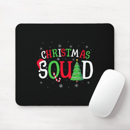 Christmas Squad Matching Family Group Santa Elf Sq Muismat (Met muis)