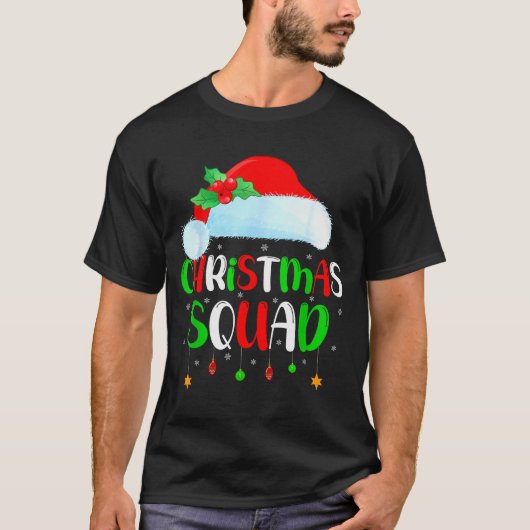 Christmas Squad Matching Family Group Santa Xmas P T-shirt (Voorkant)