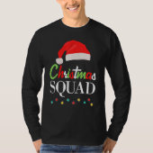 Christmas Squad Pajamas Matching Family Santa Clau T-shirt (Voorkant)