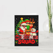 Christmas Squad Plaid Santa Snowman Elf Rudolph Xm Kaart (Voorkant)