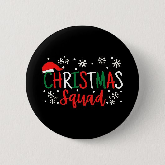 CHRISTMAS SQUAD RONDE BUTTON 5,7 CM (Voorkant)