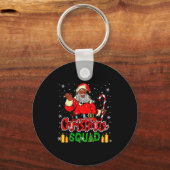 Christmas Squad Santa Afro Man Proud Black African Sleutelhanger (Voorkant)