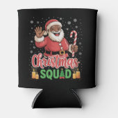 Christmas Squad Santa Afro Man Trots Zwart Afrikaa Blikjeskoeler (Voorkant)