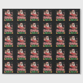Christmas Squad Santa Afro Man Trots Zwart Afrikaa Cadeaupapier (Vlak)