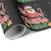 Christmas Squad Santa Afro Man Trots Zwart Afrikaa Cadeaupapier (Rol Hoek)