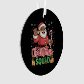 Christmas Squad Santa Afro Man Trots Zwart Afrikaa Ornament (voorkant)