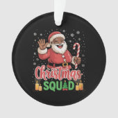 Christmas Squad Santa Afro Man Trots Zwart Afrikaa Ornament (voorkant)