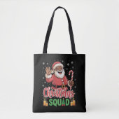 Christmas Squad Santa Afro Man Trots Zwart Afrikaa Tote Bag (Voorkant)