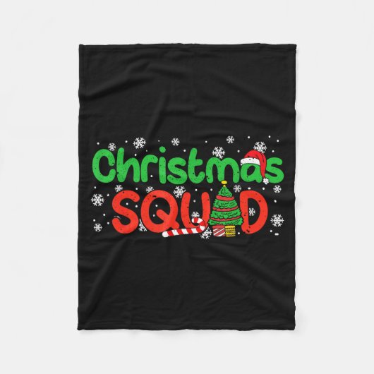 Christmas Squad Santa Dabbing Elf Family Matching Fleece Deken (Voorkant)