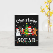 Christmas Squad Santa Dabbing Elf Family Matching Kaart (Gele Bloem)