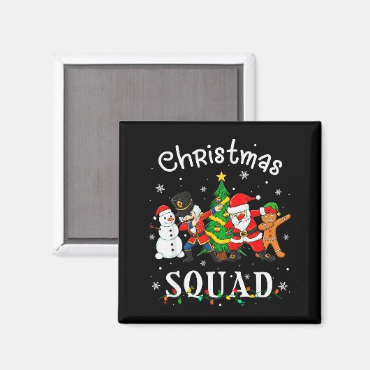 Christmas Squad Santa Dabbing Elf Family Matching  Magneet (Voorkant / Achterkant)