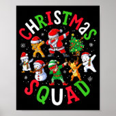 Christmas Squad Santa Dabbing Elf Family Matching  Poster (Voorkant)
