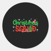 Christmas Squad Santa Dabbing Elf Family Matching  Ronde Sticker (Voorkant)