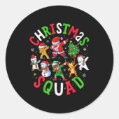Christmas Squad Santa Dabbing Elf Family Matching Ronde Sticker (Voorkant)