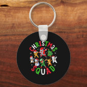Christmas Squad Santa Dabbing Elf Family Matching Sleutelhanger (Voorkant)