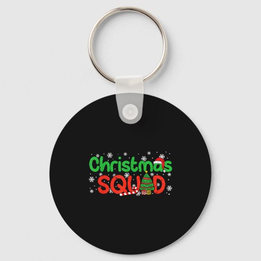 Christmas Squad Santa Dabbing Elf Family Matching  Sleutelhanger (Voorkant)