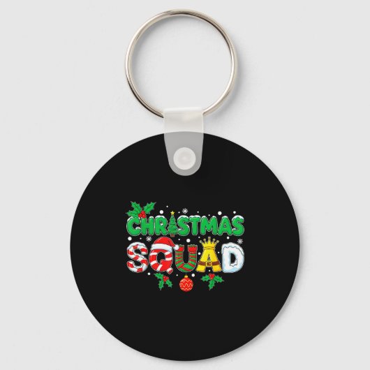 Christmas Squad Santa Dabbing Elf Family Matching Sleutelhanger (Voorkant)