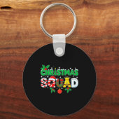Christmas Squad Santa Dabbing Elf Family Matching Sleutelhanger (Voorkant)