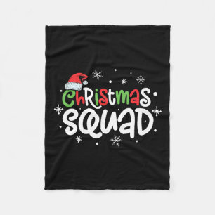 Christmas Squad Santa Familie Bijpassende Pyjama X Fleece Deken