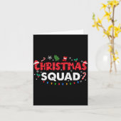 Christmas Squad Santa Family Matching Group Xmas B Kaart (Gele Bloem)