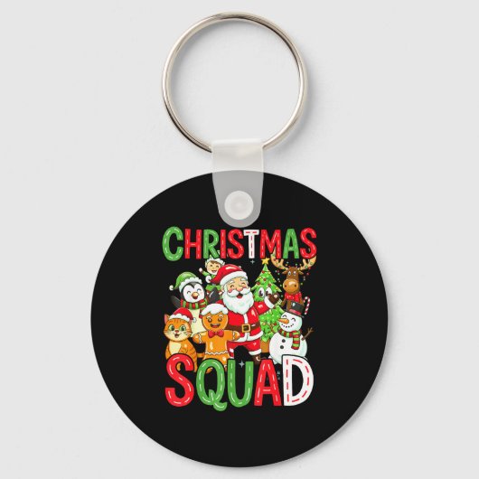 Christmas Squad Santa Family Matching Xmas  Sleutelhanger (Voorkant)