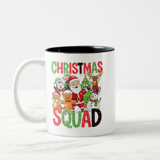 Christmas Squad Santa Family Matching Xmas Tweekleurige Koffiemok
