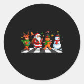 Christmas Squad Santa Gingerbread Xmas Men Women K Ronde Sticker (Voorkant)