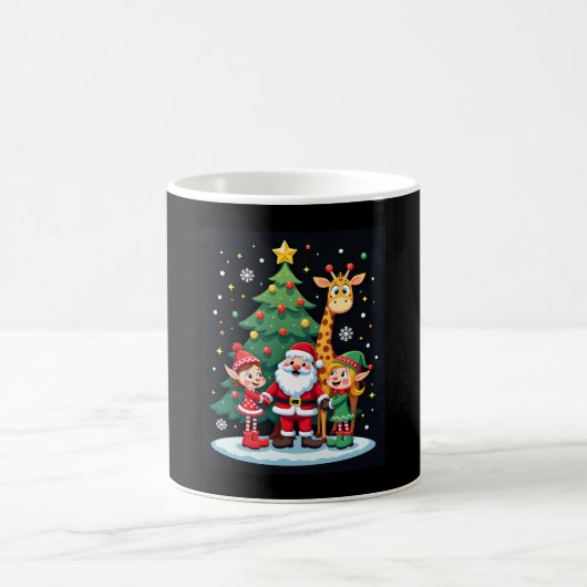 Christmas Squad Santa Giraffe Elf Dabbing Matching Koffiemok (Center)