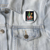 Christmas Squad Santa Giraffe Elf Dabbing Matching Ronde Button 5,7 Cm (In situ)