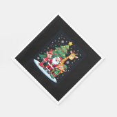 Christmas Squad Santa Giraffe Elf Dabbing Matching Servet (Hoek)