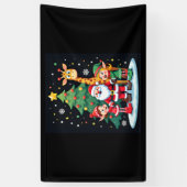 Christmas Squad Santa Giraffe Elf Dabbing Matching Spandoek (Verticaal)