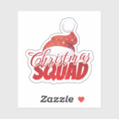 Christmas Squad Santa Hat Sticker (Vel)