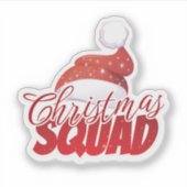 Christmas Squad Santa Hat Sticker (Voorkant)