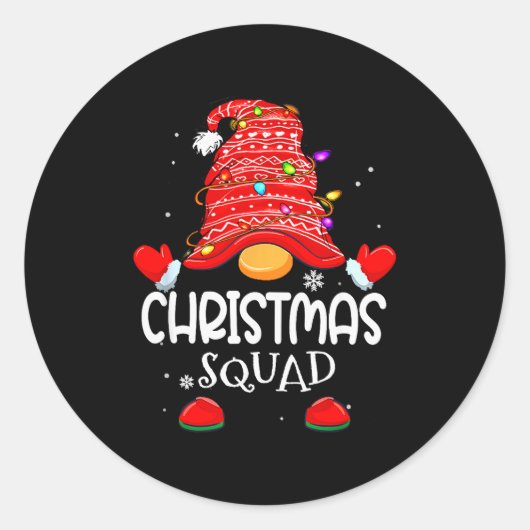 Christmas Squad - Xmas Family Matching Christmas G Ronde Sticker (Voorkant)