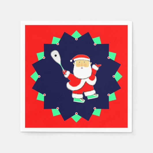 Christmas Squash Sports Party Servet (Voorkant)
