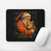 Christmas Squirrel And Santa Claus Forest Animal W Muismat (Met muis)