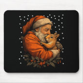 Christmas Squirrel And Santa Claus Forest Animal W Muismat (Voorkant)