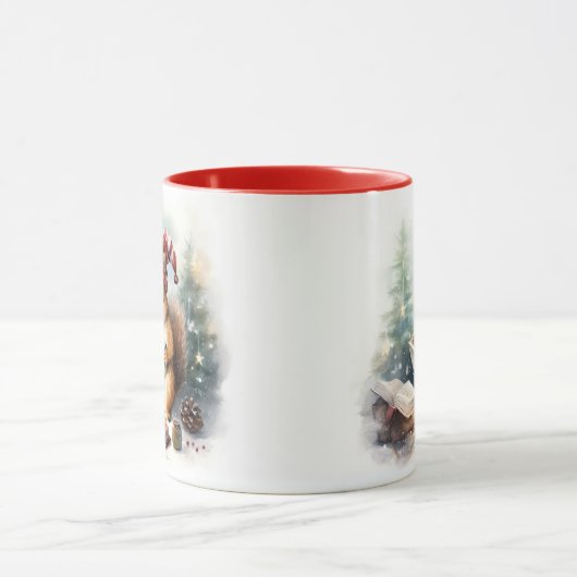 Christmas Squirrel reading Mok (Midden)