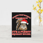 Christmas Squirrel Squeaky Sound Funny Xmas Men Wo Kaart (Gele Bloem)