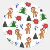 Christmas Sricker Ronde Sticker (Voorkant)