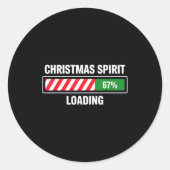 Christmas Srit Loading 67  Ronde Sticker (Voorkant)