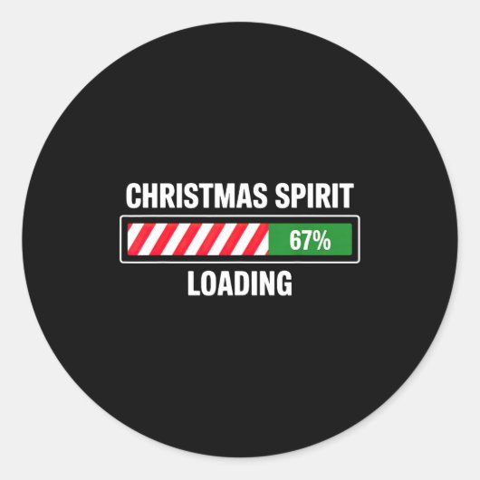 Christmas Srit Loading 67 Ronde Sticker (Voorkant)