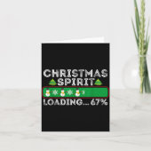 Christmas Srit Loading 67 Six Seven Meme Funny Sno Kaart (Voorkant)