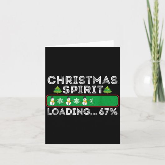 Christmas Srit Loading 67 Six Seven Meme Funny Sno Kaart (Voorkant)